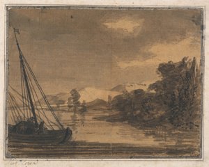 Nehir ve Tekne by Alexander Cozens